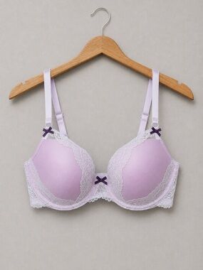 🍒3/33$ Victoria’s Secret Lilac Lace Dream Angels Lined Demi Bra 34D